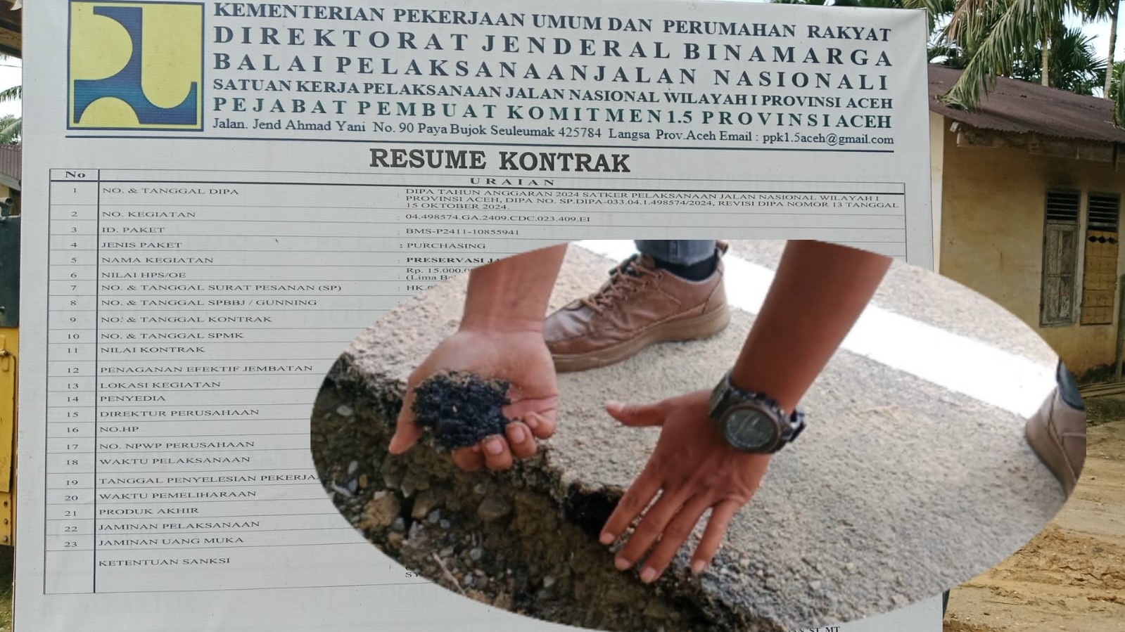 Aktifis Hukum Aceh Dorong Kejati Selidiki Proyek Preservasi Jalan Keude Rambe 