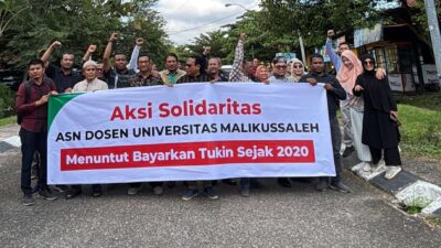 Tukin Sejak 2020 Belum Cair, Dosen Unimal Demo