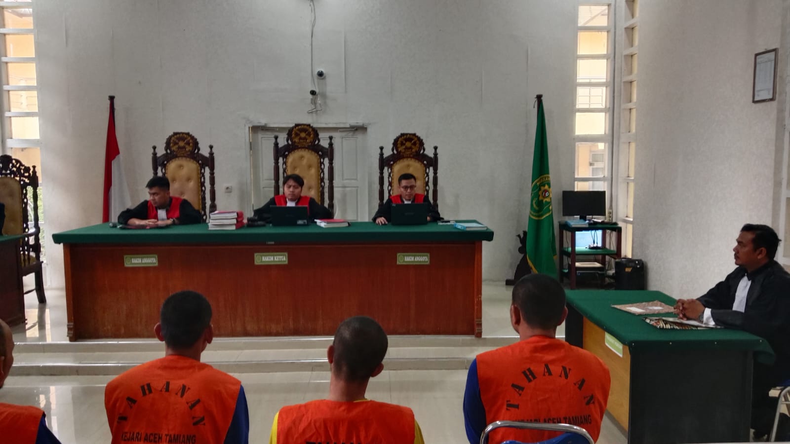 Sidang Kasus Sabu di PN Kuala Simpang, Kuasa Hukum Terdakwa Ajukan Eksepsi