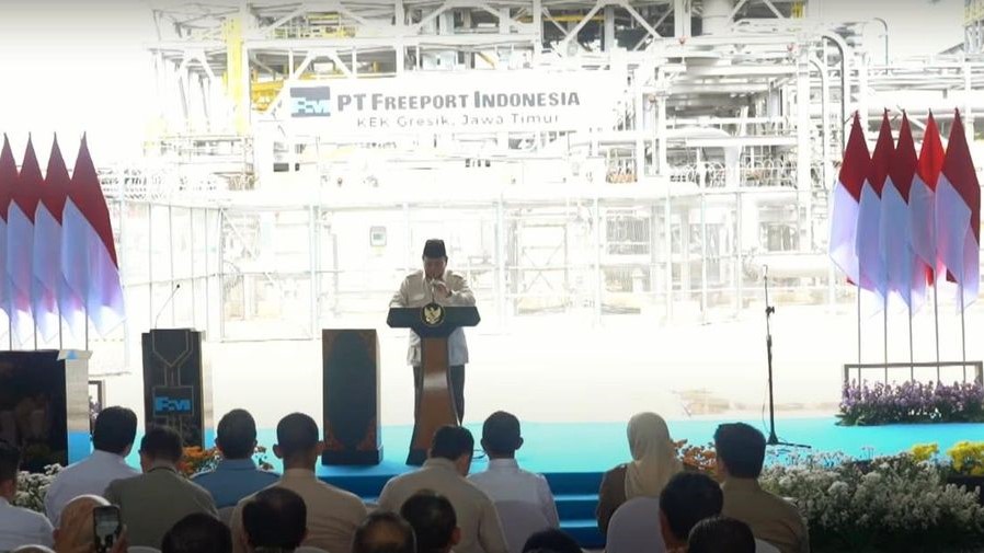 Presiden Prabowo Resmikan Pabrik Emas Terbesar di RI