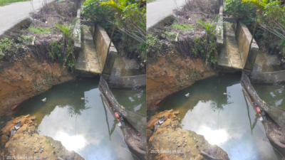 Warga Jl Pepaya Pangkalan Kerinci, Keluhkan Bangunan Drainase Asal-asalan