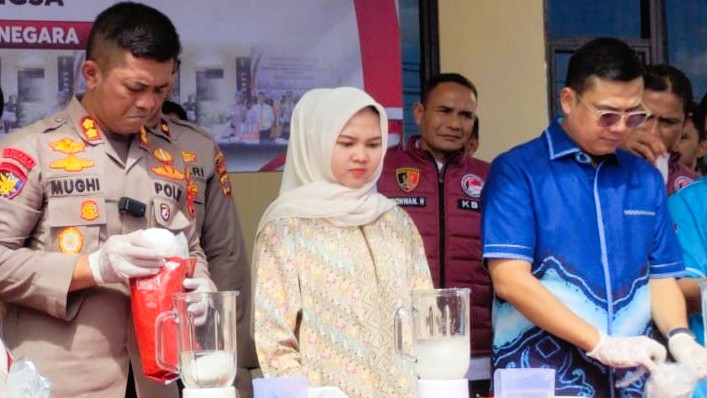 Wali Kota Terpilih Jeffry, Hadiri Pemusnahan BB Sabu dan Ganja di Polres Langsa