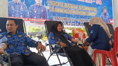donor Bakti Sosial HUT ke-54 KORPRI, Pemko Langsa Kumpulkan 35 Kantong Darah