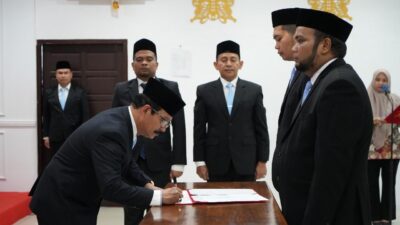 Meurah Budiman Lantik Pranata Komputer, Tegaskan Digitalisasi Jadi Kunci Reformasi Layanan Publik