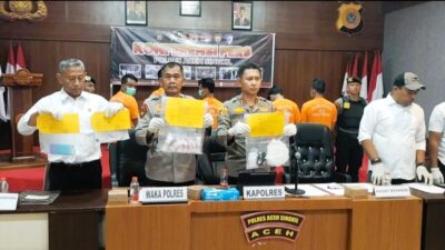 Polres Aceh Singkil Gagalkan Peredaran 43,68 Gram Sabu dan Ekstasi