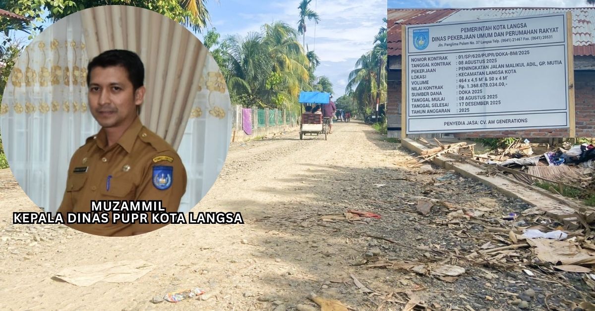 Anggaran Proyek Peningkatan Jalan Rp1,3 di Langsa Dipangkas, Ini Kata Muzammil