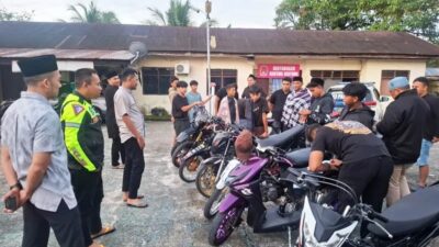 Polres Nagan Raya Amankan 24 Pelaku Balap Liar dan Knalpot Brong
