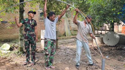 TMMD Ke-127 Bangun Sumur Bor Untuk Penuhi Kebutuhan Air Bersih Warga